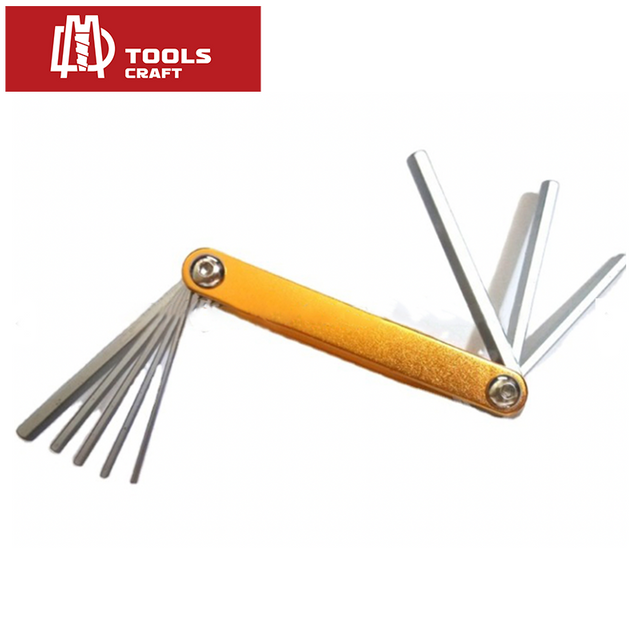 8PCS Aluminium High Quality Folding Hex Key Wrench Set Allen Key