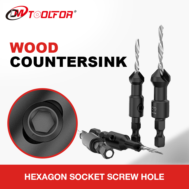 Woodworkers Countersink Drill Bit Set Tapered Wood Drill Countersink Size
