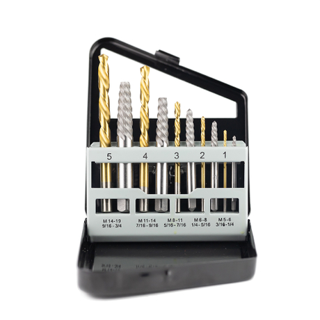 10pcs Screw Extractor Left Hand Drill Bit Set Easy Out Broken Bolt