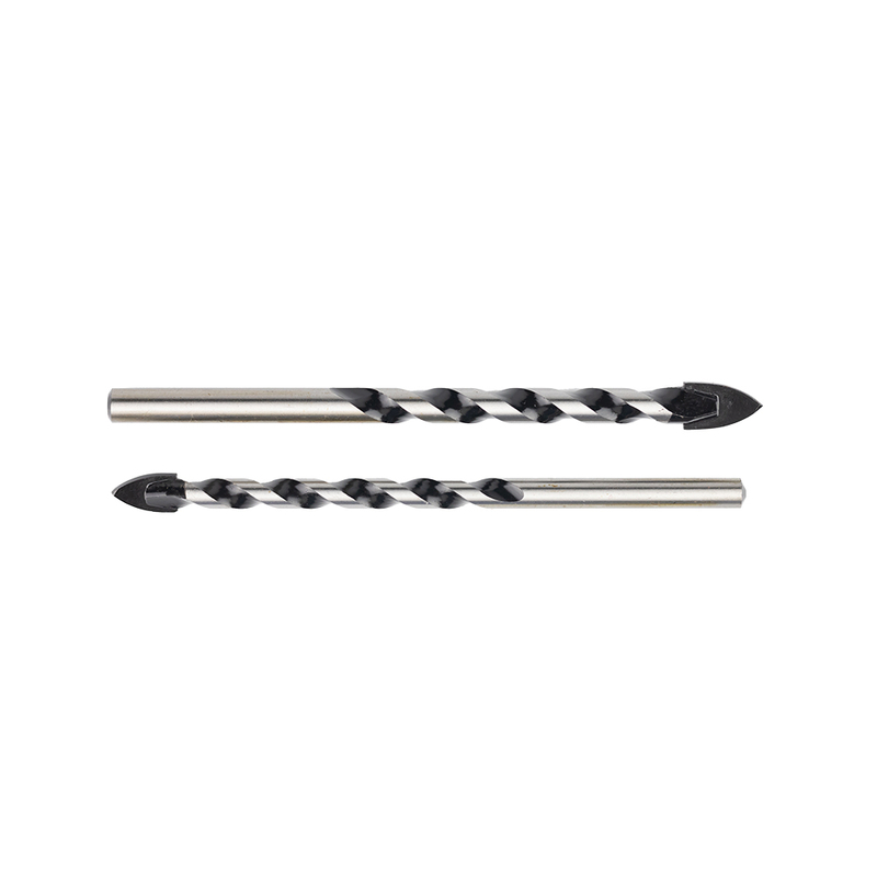 Straight Tip Black & White Glass & Tile Drill Bits Masonry Drilling Tool Accessories