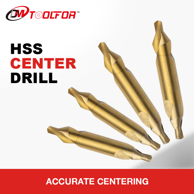HSS Center Drills Plain Type Titanium Coated