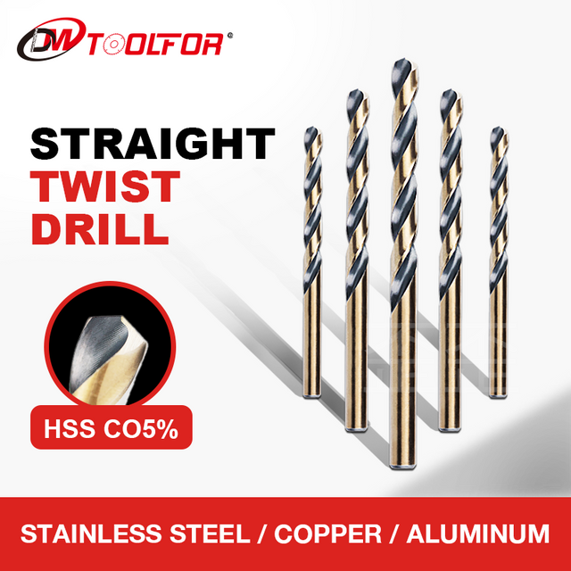 HSS Cobalt Straight Shank Twist Drill Bits DIN 338
