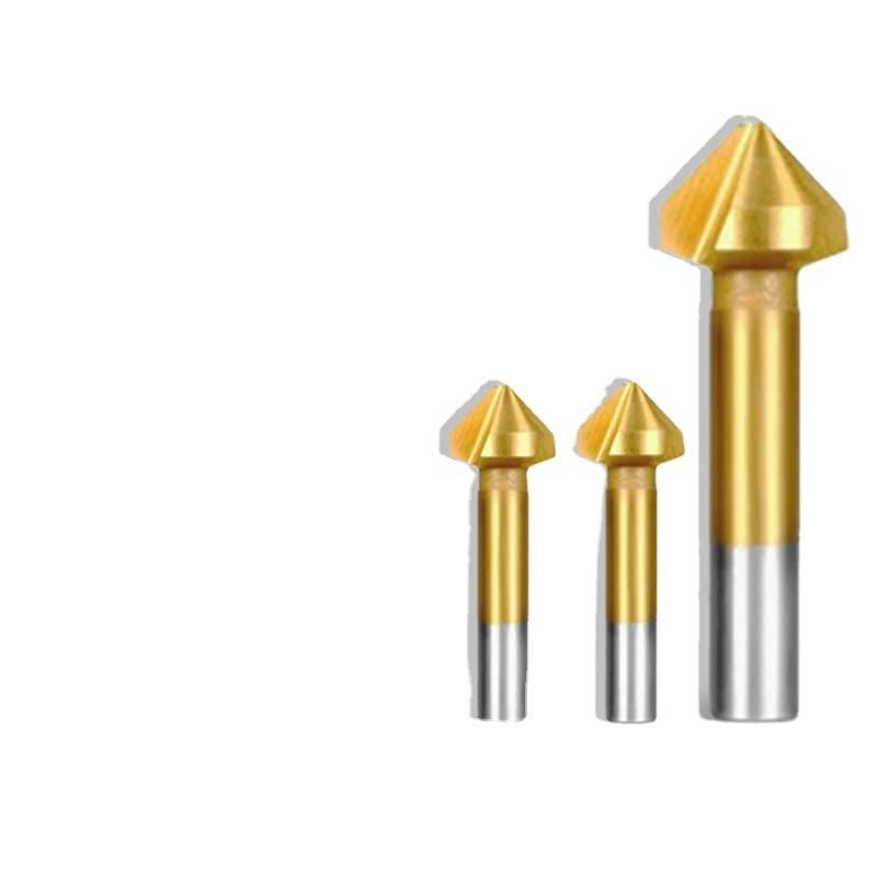 High Quality DIN335C 90 Degree 3 Flutes Hss COUNTERSINK DRILL Countersink Wood Drill Bit Set