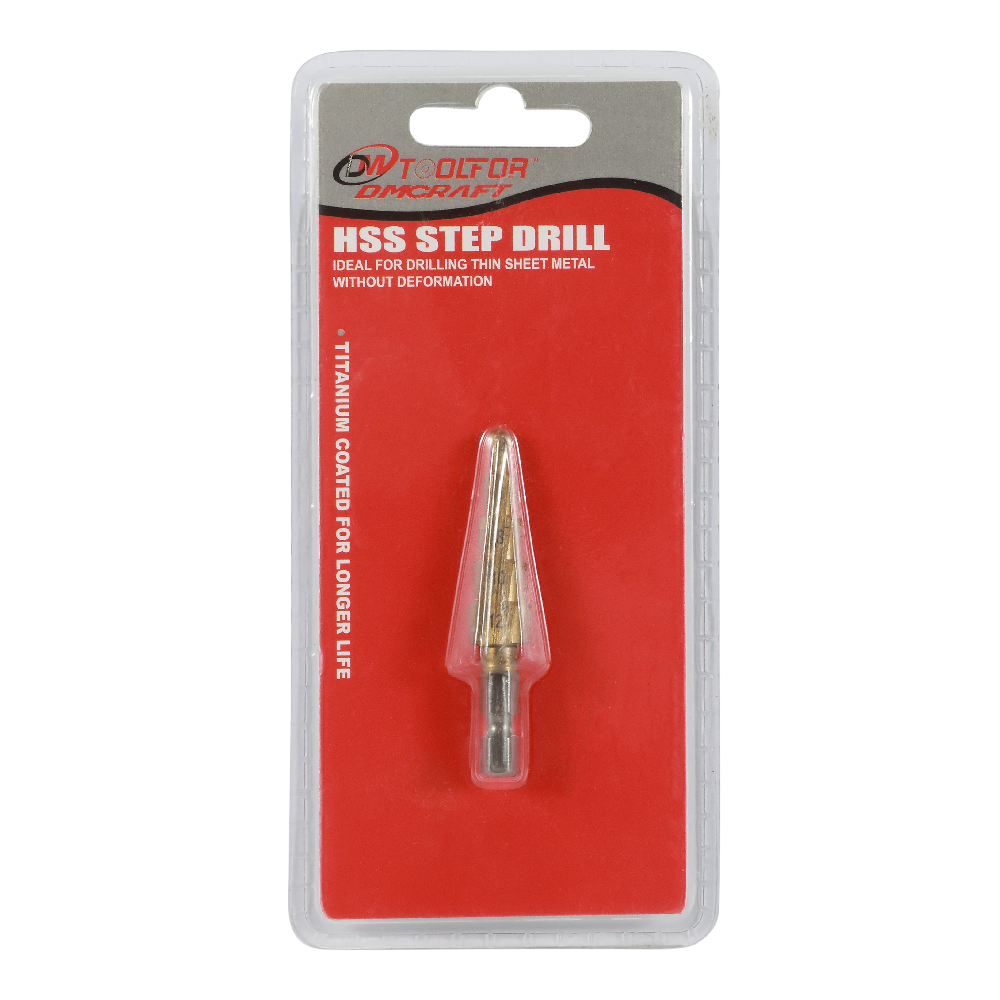 TIN Coated HSS Step Drill Bit HSS Hex Shank Step Drill Bit for Metal Driling