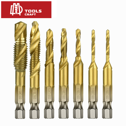 5pcs 1/4" Hex Shank Stubby HSS Twist Drill Bit Set for Metal