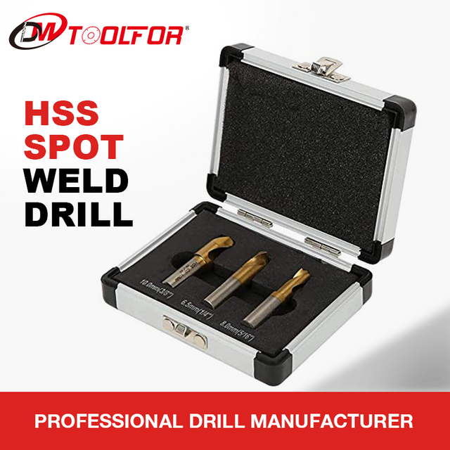 DM Hot Selling Products 3Pcs Hss Cobalt Spot Weld Drill Bits Removal Drill Bit for Spot Weld