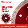 Hot pressed diamond turbosaw, diamond cutting saw blade