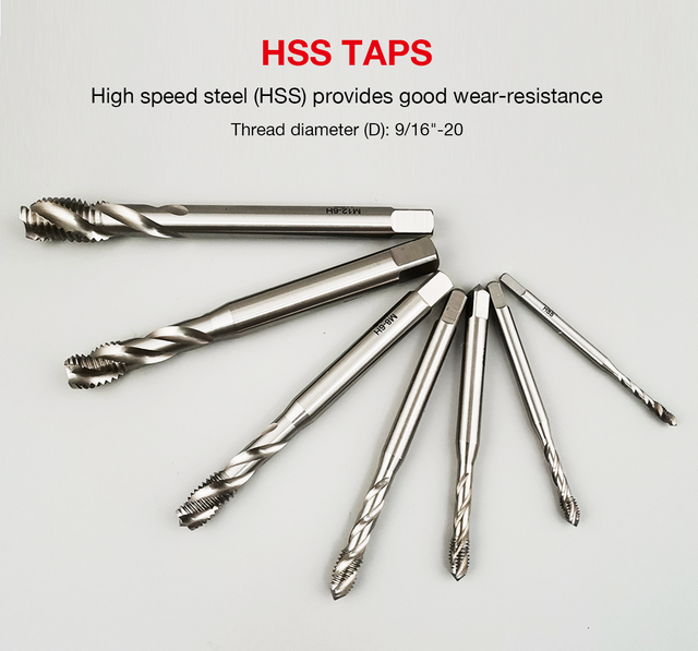 JIS Standard Bsw HSS Straight Flute Hand Tap