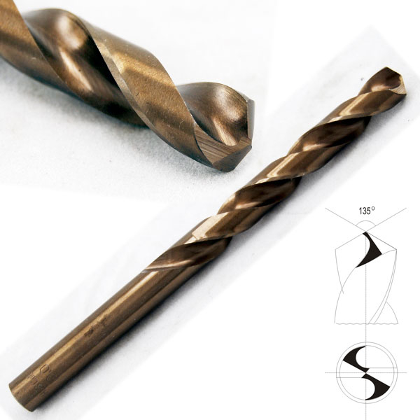 Stainless Steel Drill Bit Set DIN338 Fully Ground Amber Finish M35 Twist HSS 5% Cobalt Drill Bits For Metal Drilling
